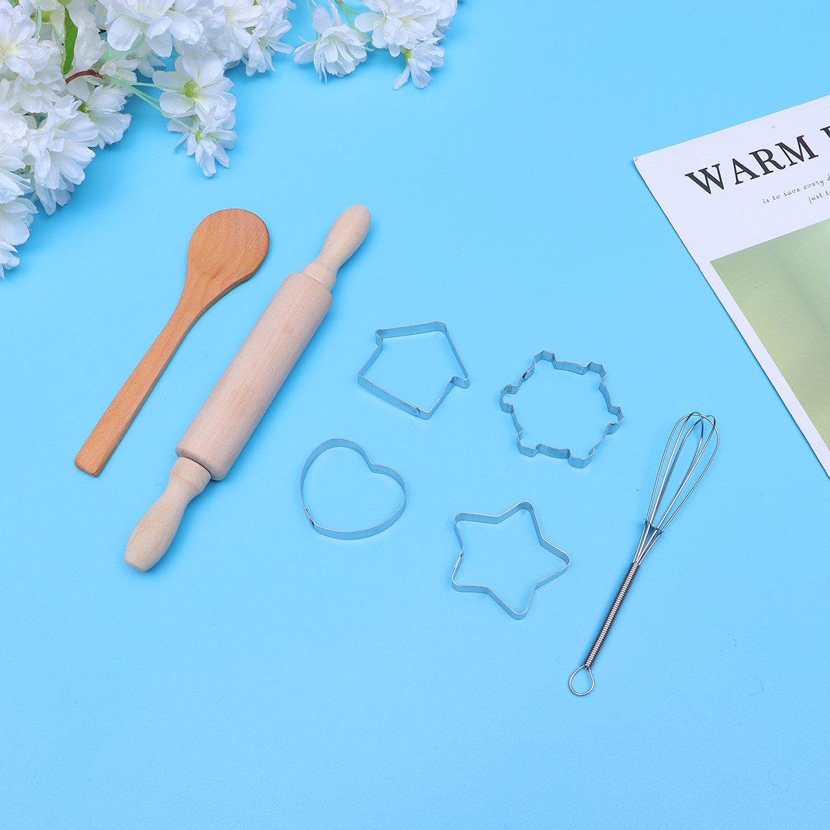 Kitchen Kids Baking Set - 11개 세트 어린이용 주방 앞치마 세트: