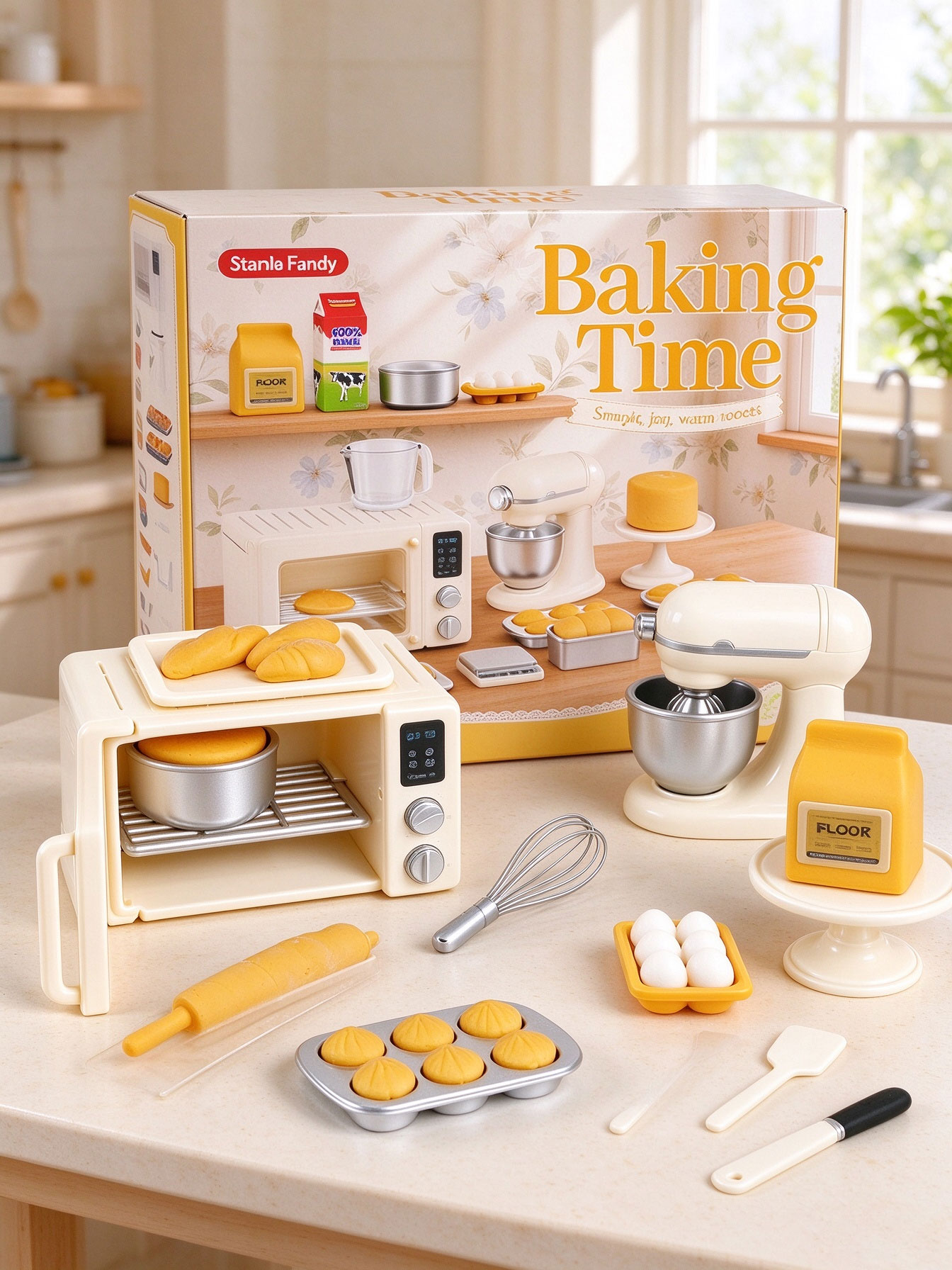 Kitchen Kids Baking Set - 미니 베이킹 놀이 세트: 인형집 주방,