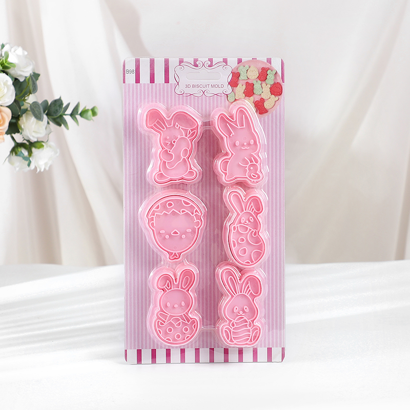 6 개/대 부활절 토끼 쿠키 커터 주방 퐁당 금형 만화 - Baking Kitchen Set 리뷰 및 가격